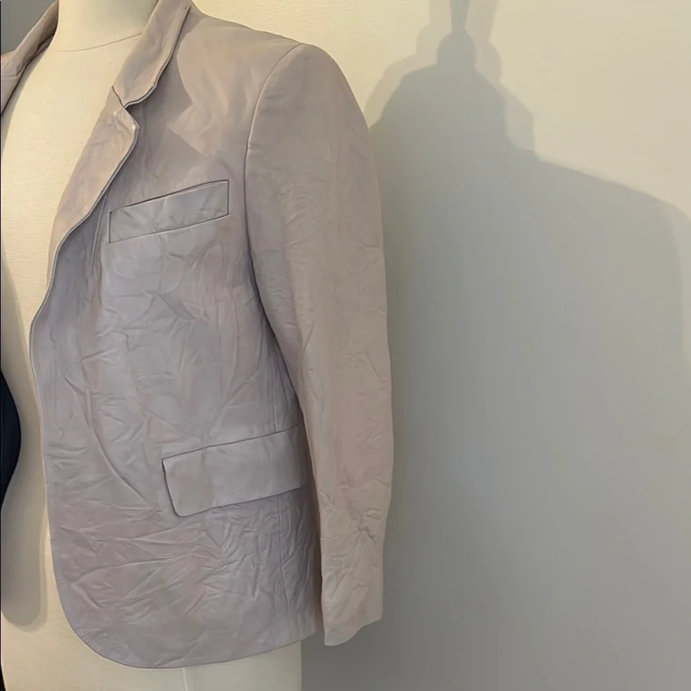 🌸 Zadig & Voltaire VERYS Crinkle Lamb Leather Blazer Jacket 38 / M - Picture 10 of 16